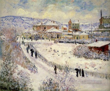  nieve Pintura Art%C3%ADstica - Vista de Argenteuil en la nieve Claude Monet